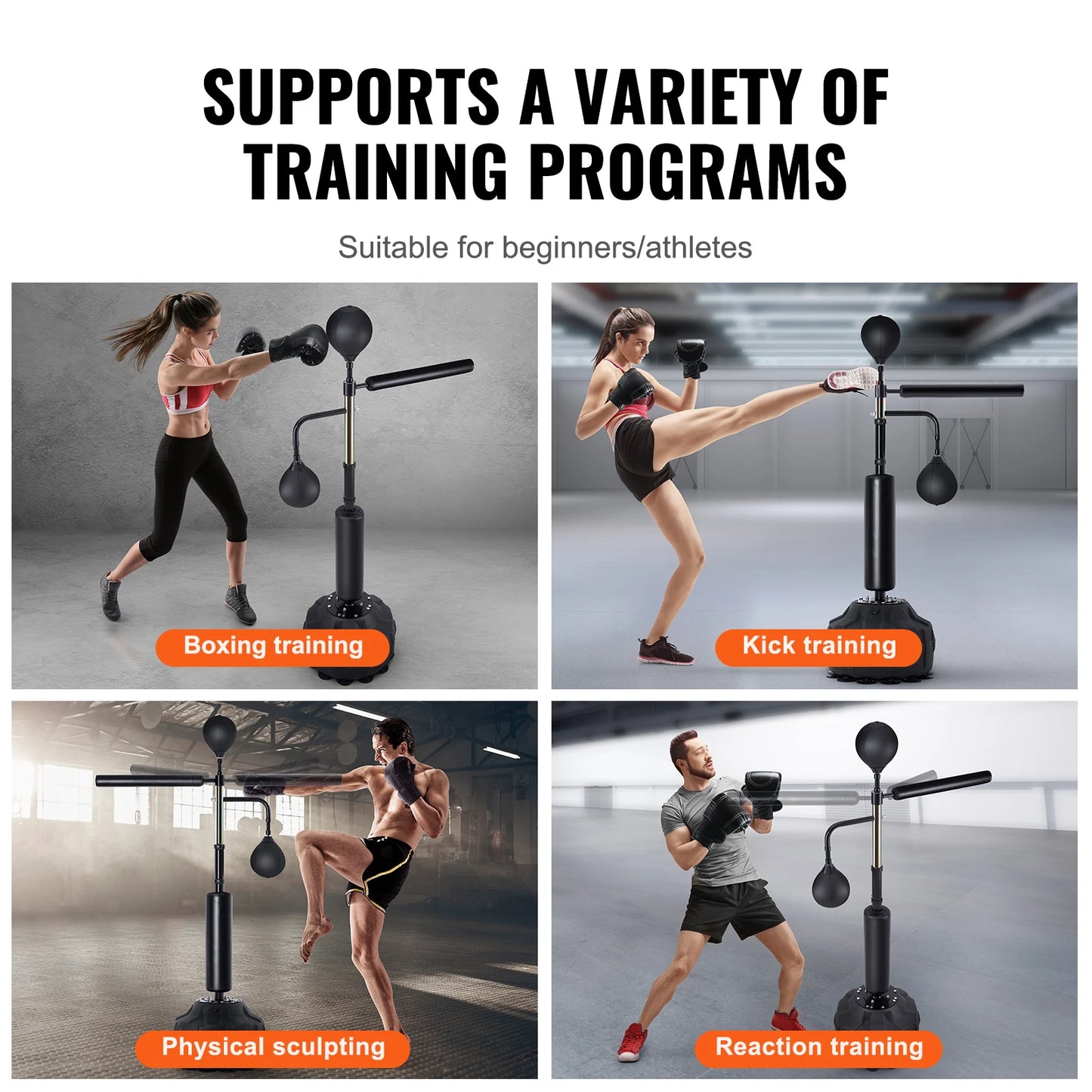 Succebuy Boxing Speed Trainer Punching Bag with Stand Reflex Boxing Bag for Teen&Adults Height Adjustable Free Standing Bag Set